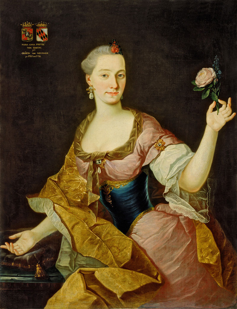 Fortunat Bergant: Ana Marija baronica Erberg, olje na platno, 1761