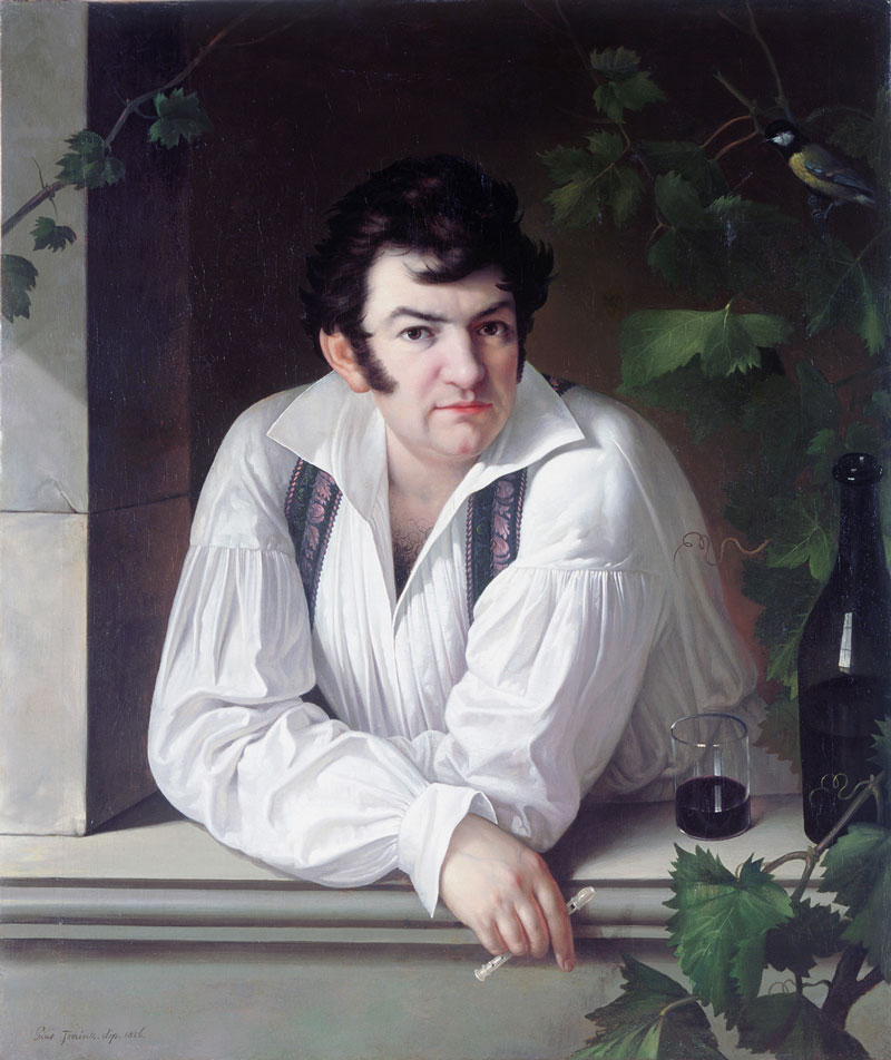 Jožef Tominc: Avtoportret, olje na platno, 1826